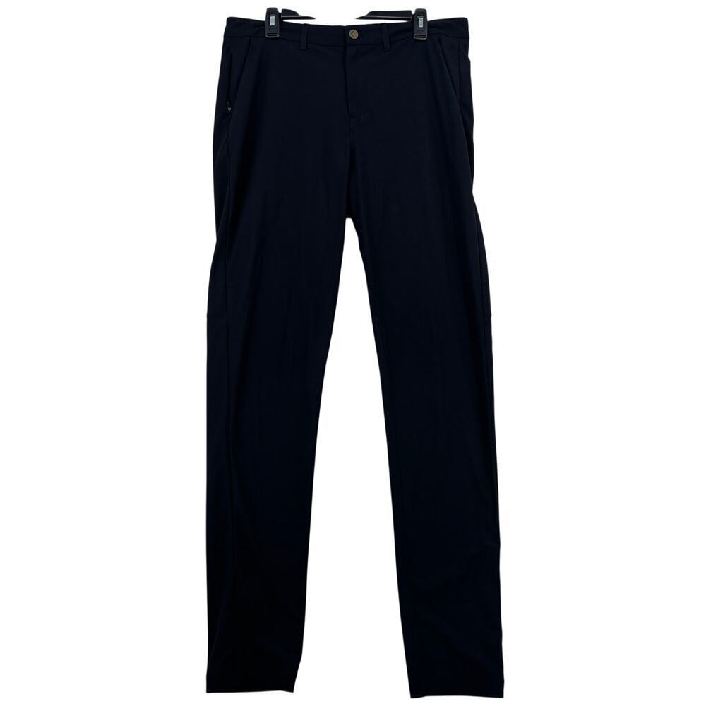 Zyia Active Pants Mens Size L Black Zip Fly Slim Fit Pockets Casual Office